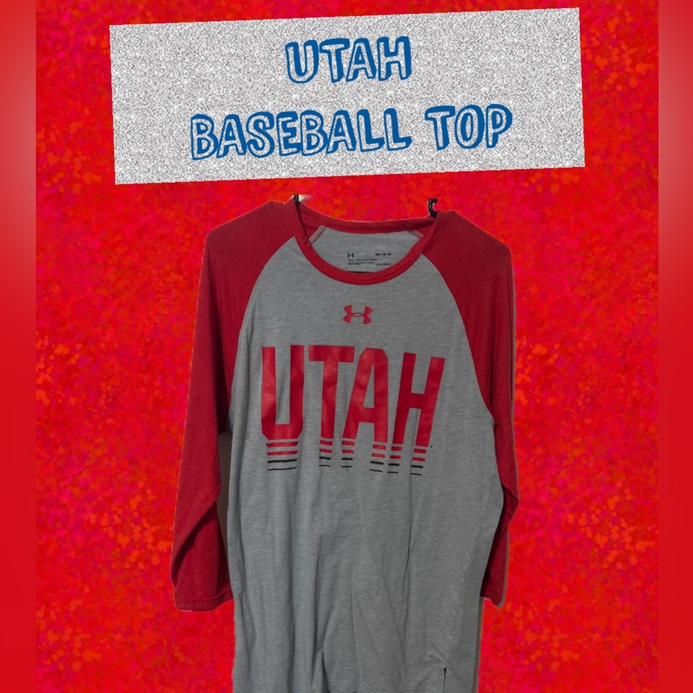 UTAH red and grey baseball shirt
Under Armor